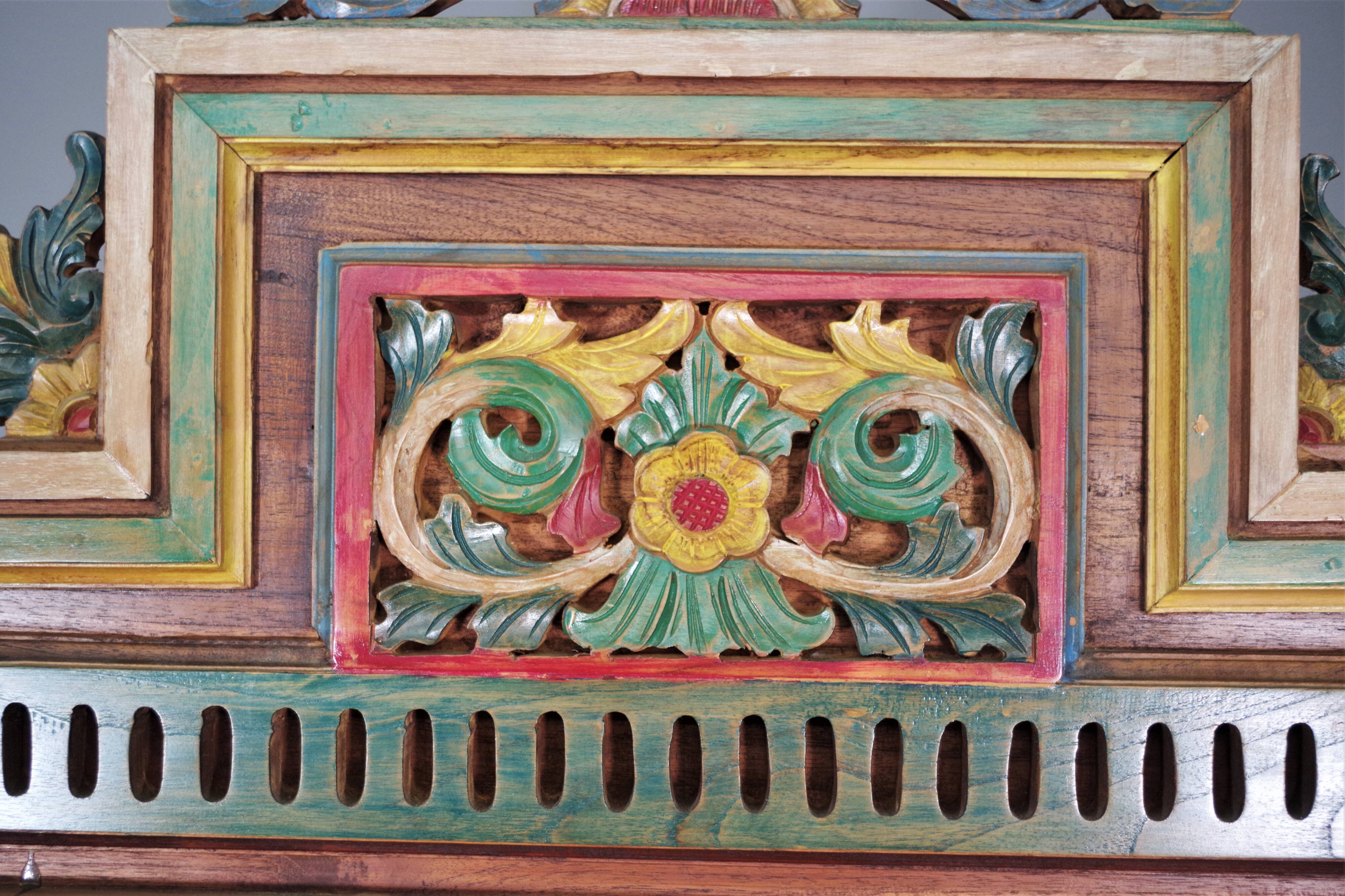 Carved wooden sideboard