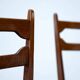 Set of six elegant Italian dining chairs