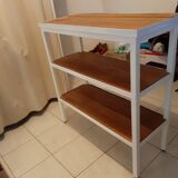 Industrial console iron and exotic wood