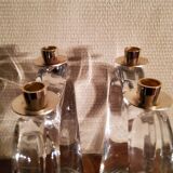 Pair of Schneider crystal chandeliers from the 50s