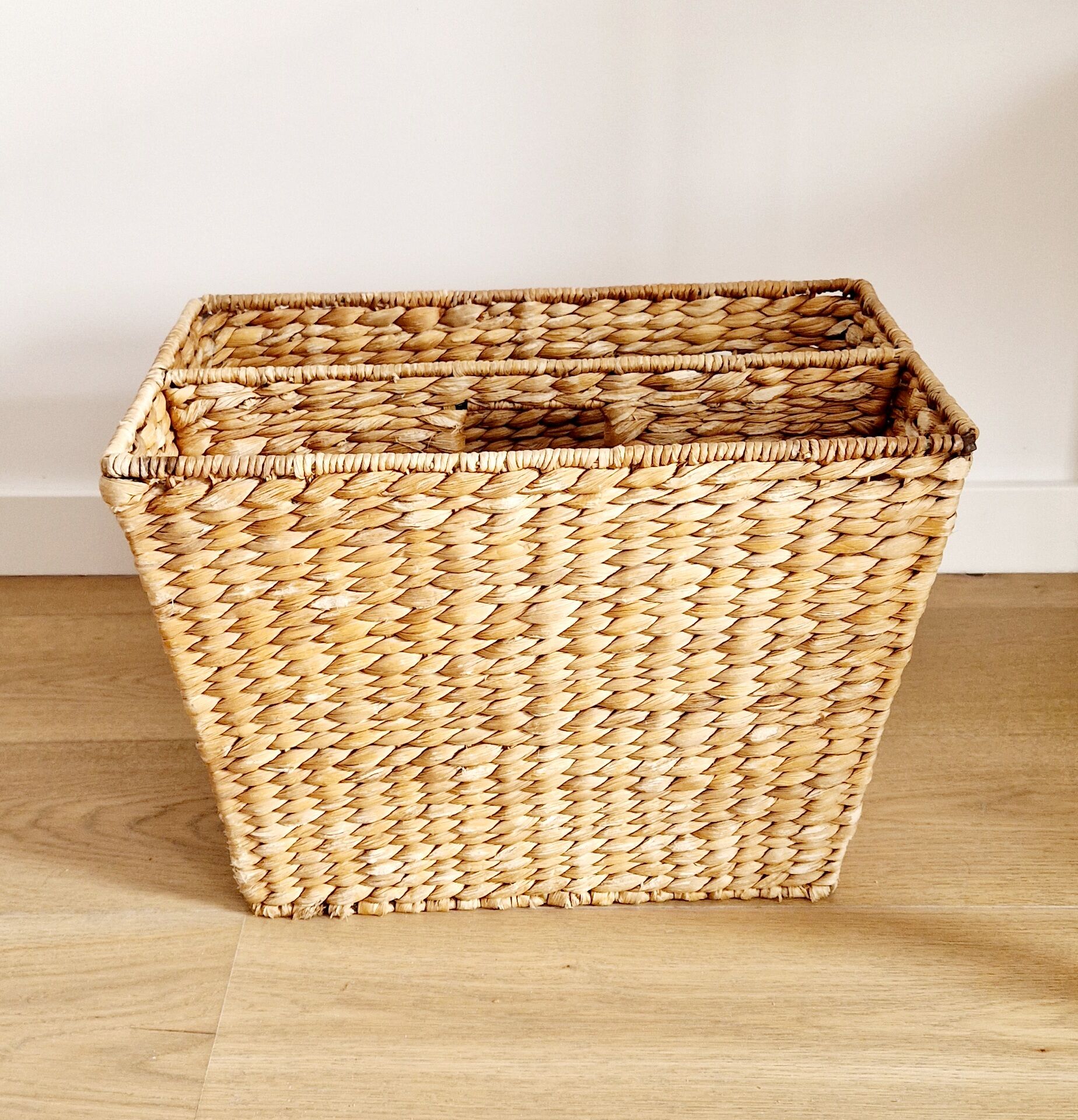 magazine holder in water hyacinth