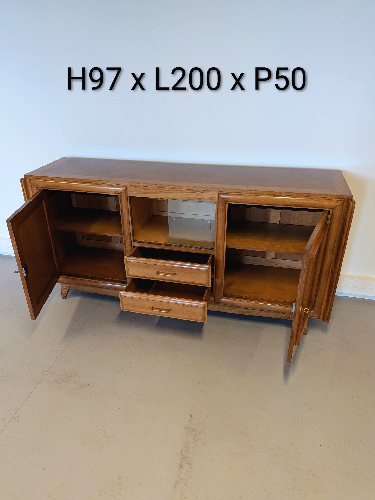 Vintage wooden sideboard / buffet cabinet