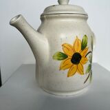 Vintage sunflower teapot Sarreguemines model Farandole H:20cm