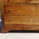Antique Louis Philippe chest of drawers in solid walnut.