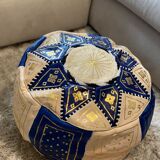 Leather pouf