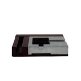 Cendrier en acajou moderne du milieu du siècle, Alfred Dunhill, Italie, années 1970