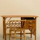 Bureau vintage en rotin + chaise assortie