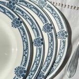 6 Flat plates Terre de fer bleu Salins model Arbois Ennege