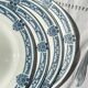 6 Flat plates Terre de fer bleu Salins model Arbois Ennege