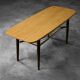 Low Mid-Century Danish Modern Teak Hyggebord 55 Coffee Table with shelf