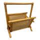 Porte revue en rotin / bambou et cannage vintage