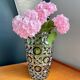 Vase en verre vert par Val St Lambert Belgique