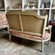 Banquette à la reine from the Louis XVI period, Indian fabric.