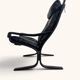 Vintage "Siesta" armchair by Ingmar Relling from 1965 in black leather.