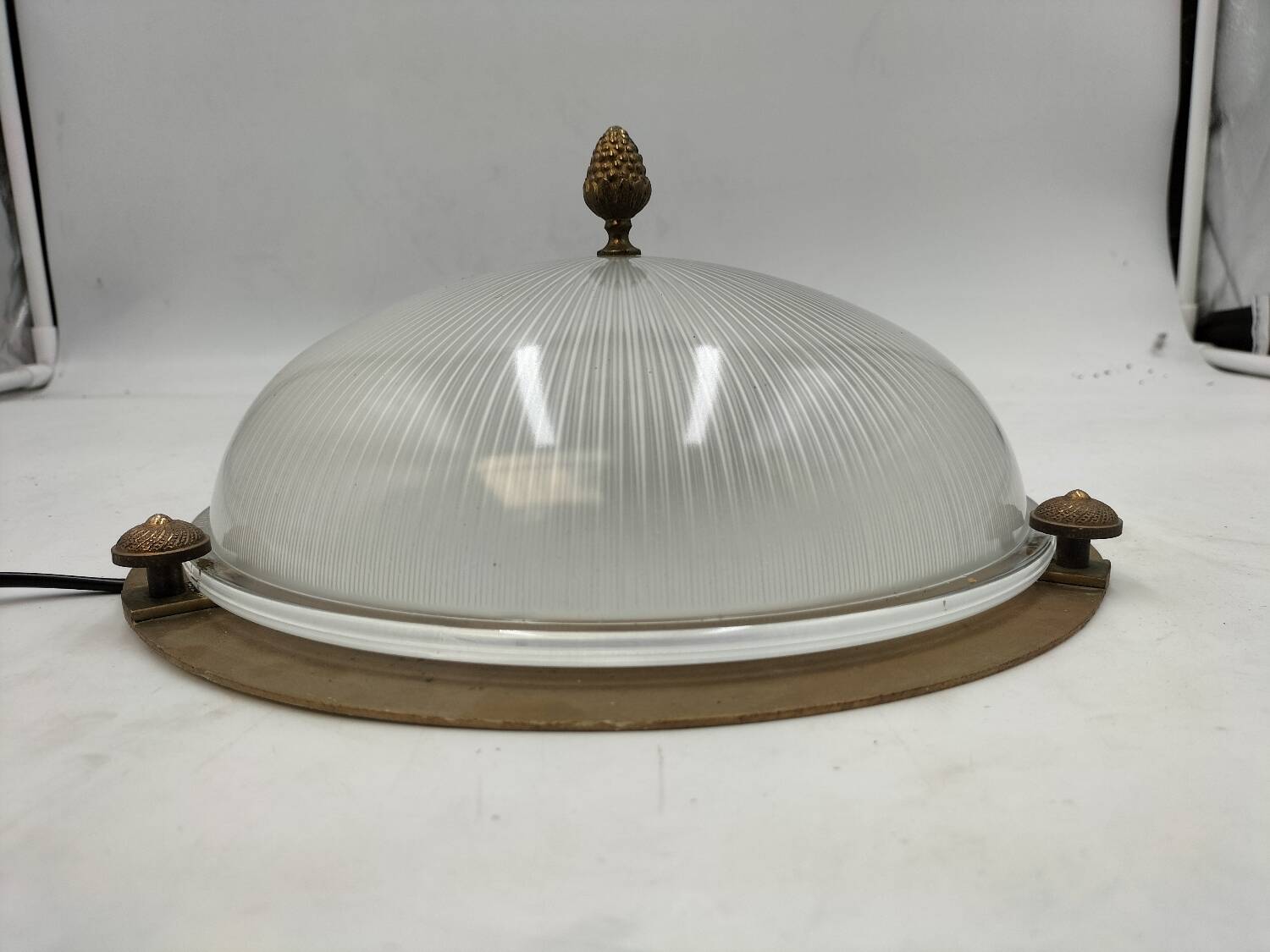 Holophane glass ceiling light