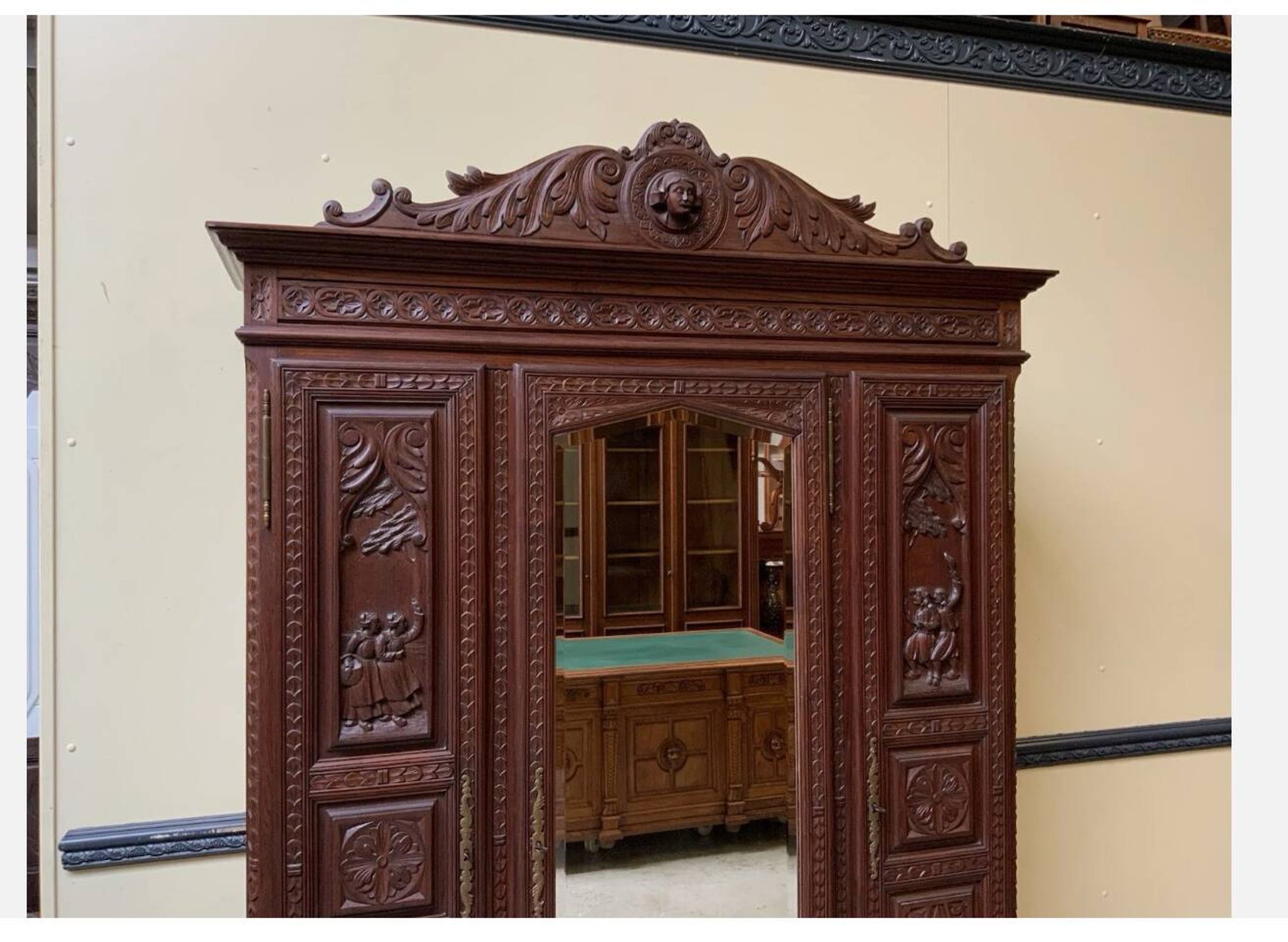 Antique wardrobe, coat cupboard