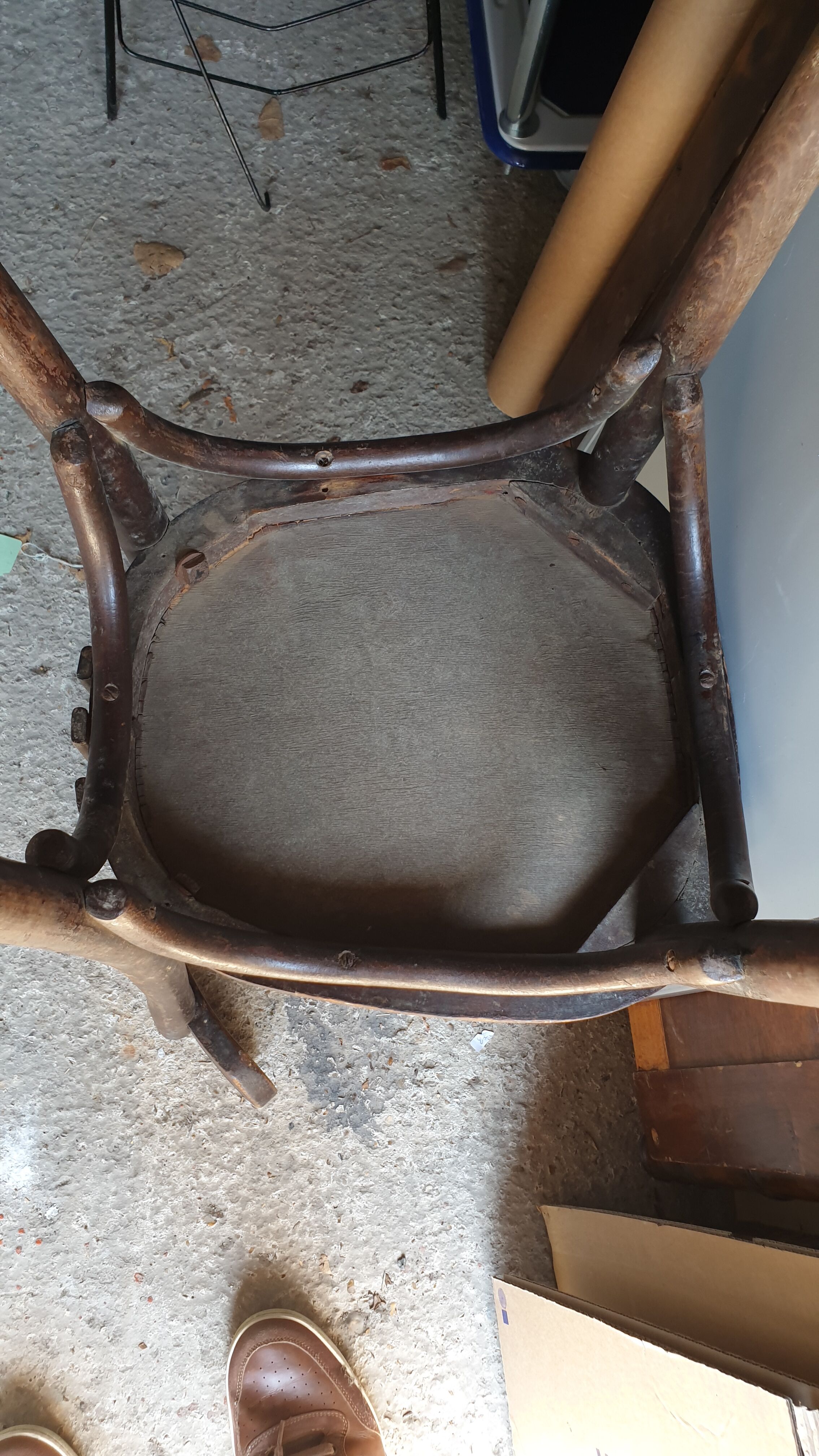 4 curved bistro chairs period 40/50