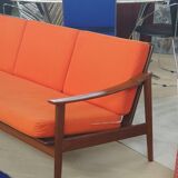 Scandinavian 3-seater teak bench