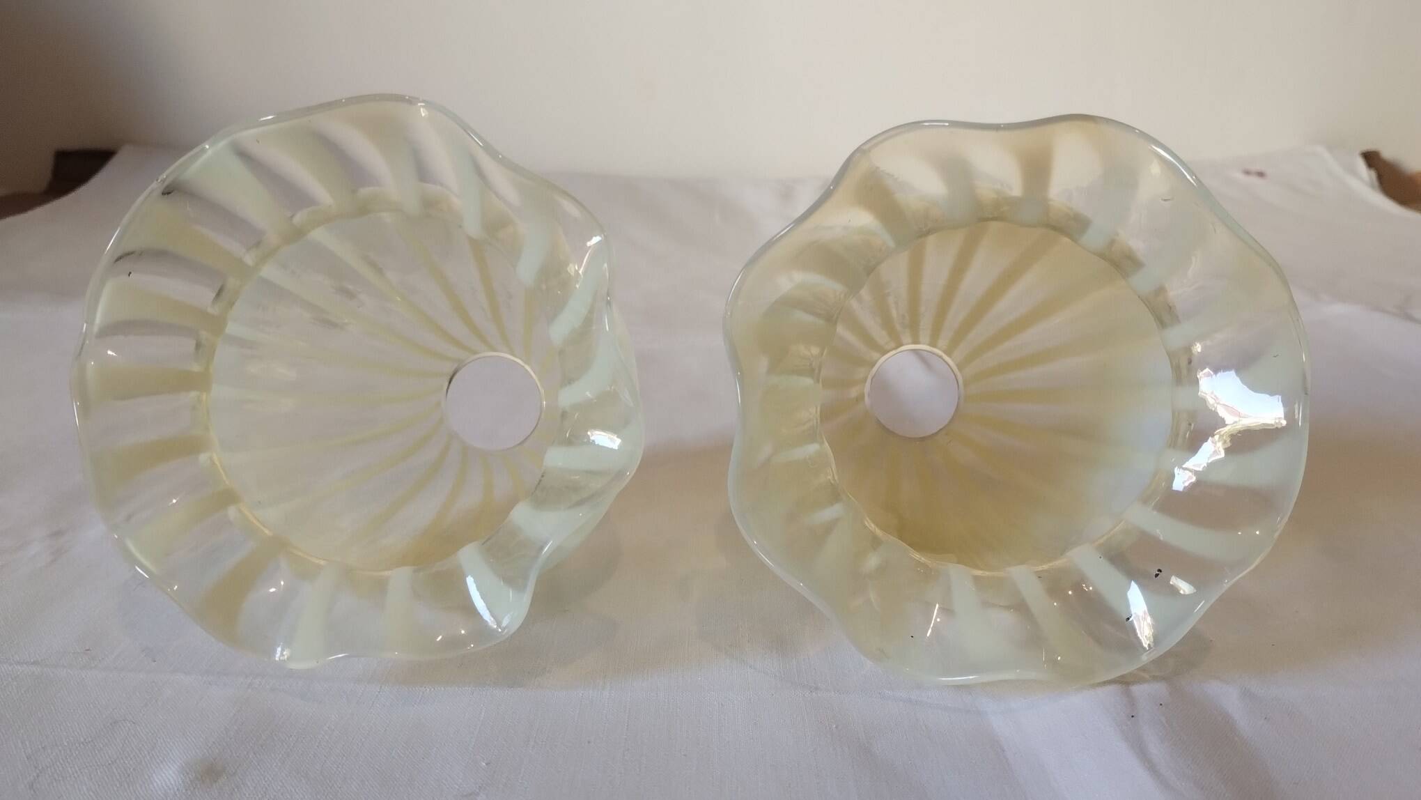 Set of 2 colored crystal lampshades
