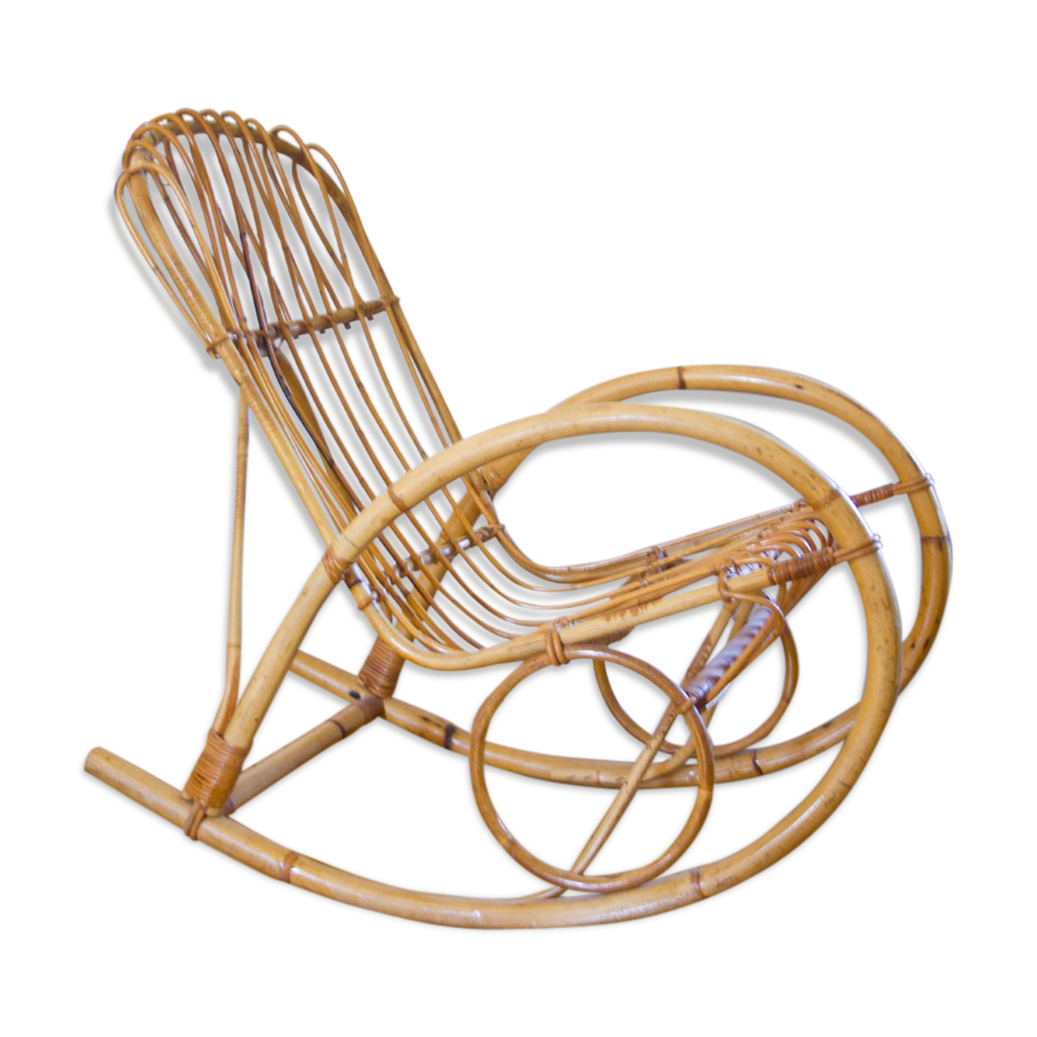 Rocking chair en rotin Selency