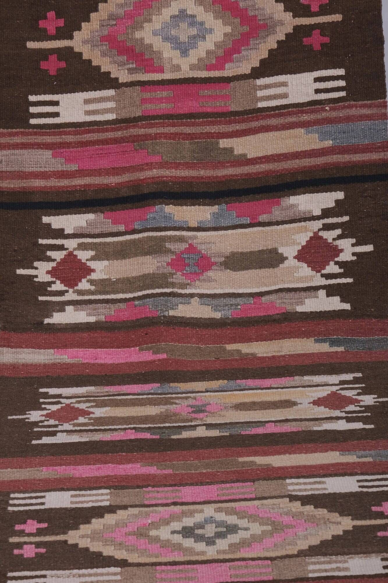 Vintage Turkish hallway rug 75x625 cm