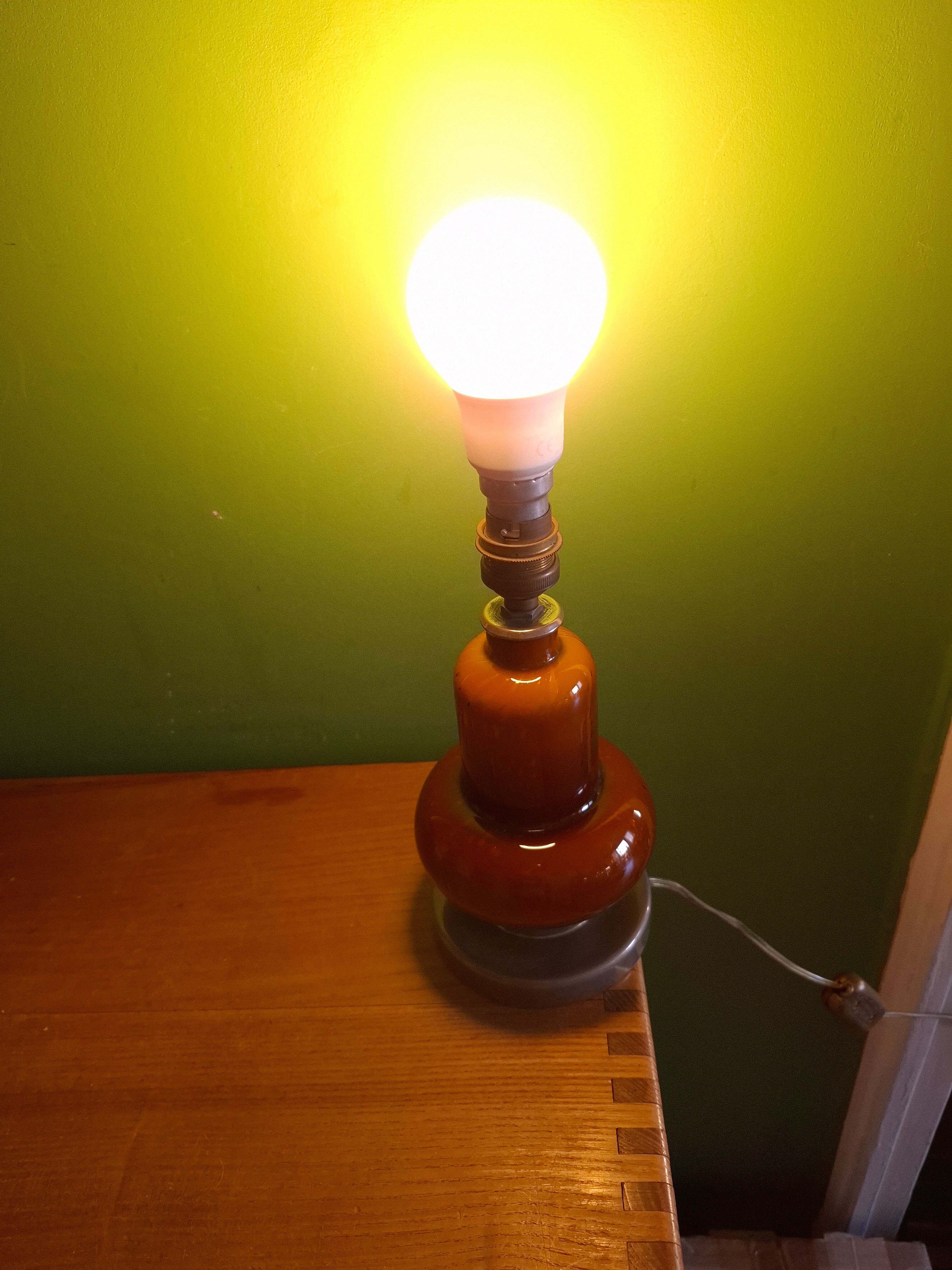 Blown glass lamp base