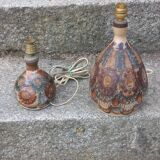 Set of 2 stoneware lamps by Jean Claude Courjault La Cerisaie.