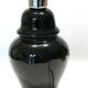 Elegant little vintage lamp base in black ceramic
