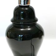 Elegant little vintage lamp base in black ceramic
