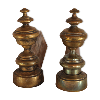 Old pair of andirons to time XIX
