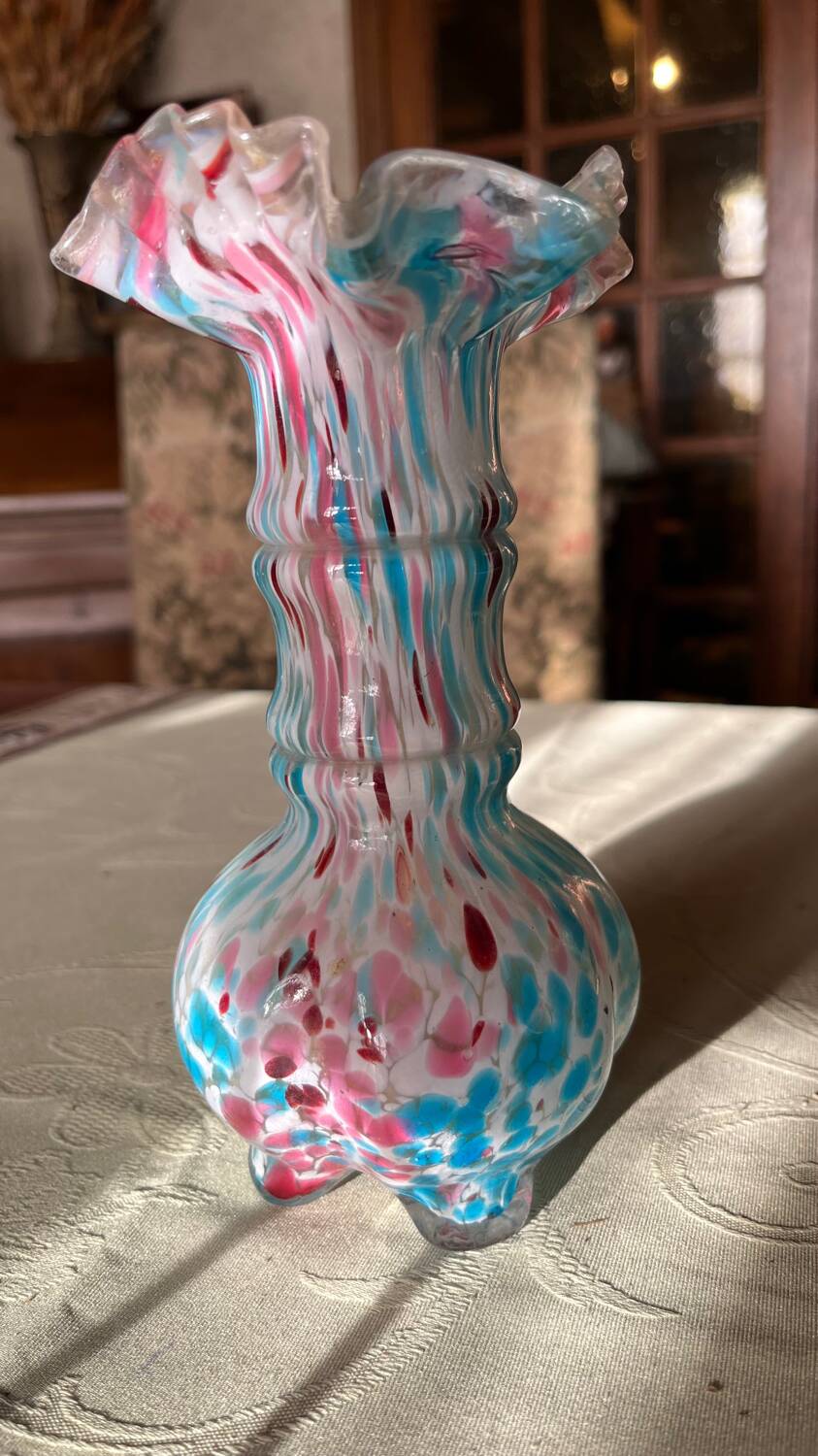 Legras vase in marmoreal glass