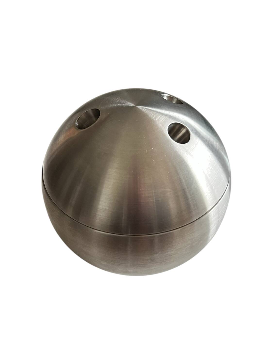 Vintage bowling ball chrome ice bucket - 70s
