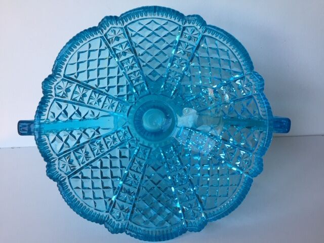 Blue glass fruit cup