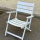 White folding garden armchair — Bistro style armchair