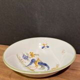 Bowl, hollow plate, earthenware cup decoration moustiers signed A. Le Gros Le Muret