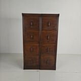 Armoire à archives double en chêne massif – Pays-Bas, 1920–1940