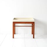 Vintage Scandinavian teak and metal planter