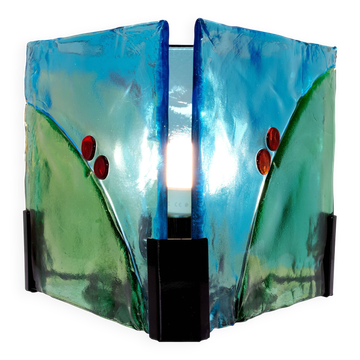 Lampe de table en vitrail