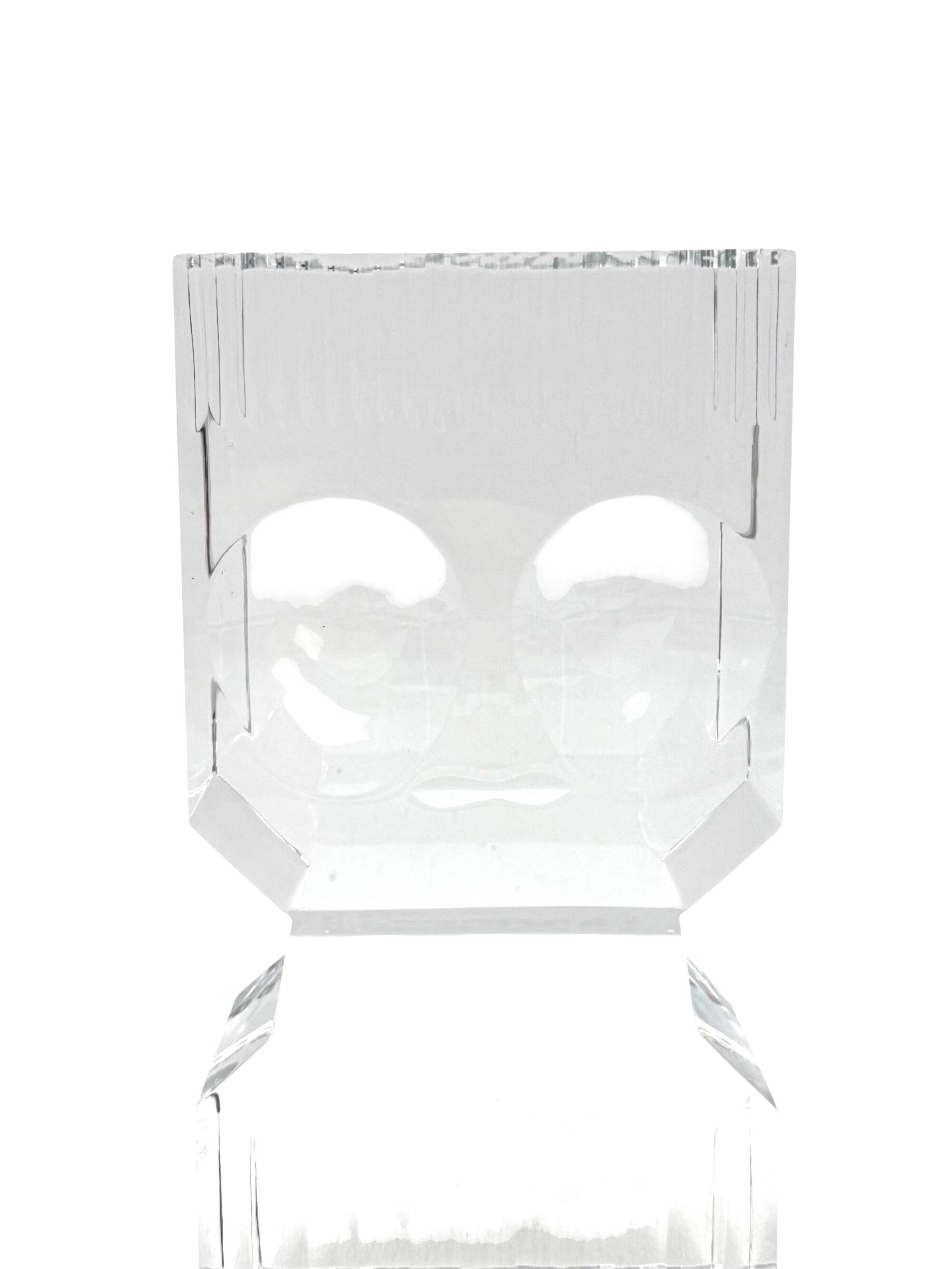 Sven Palmqvist, modern glass sculpture, Orrefors Sweden 1971