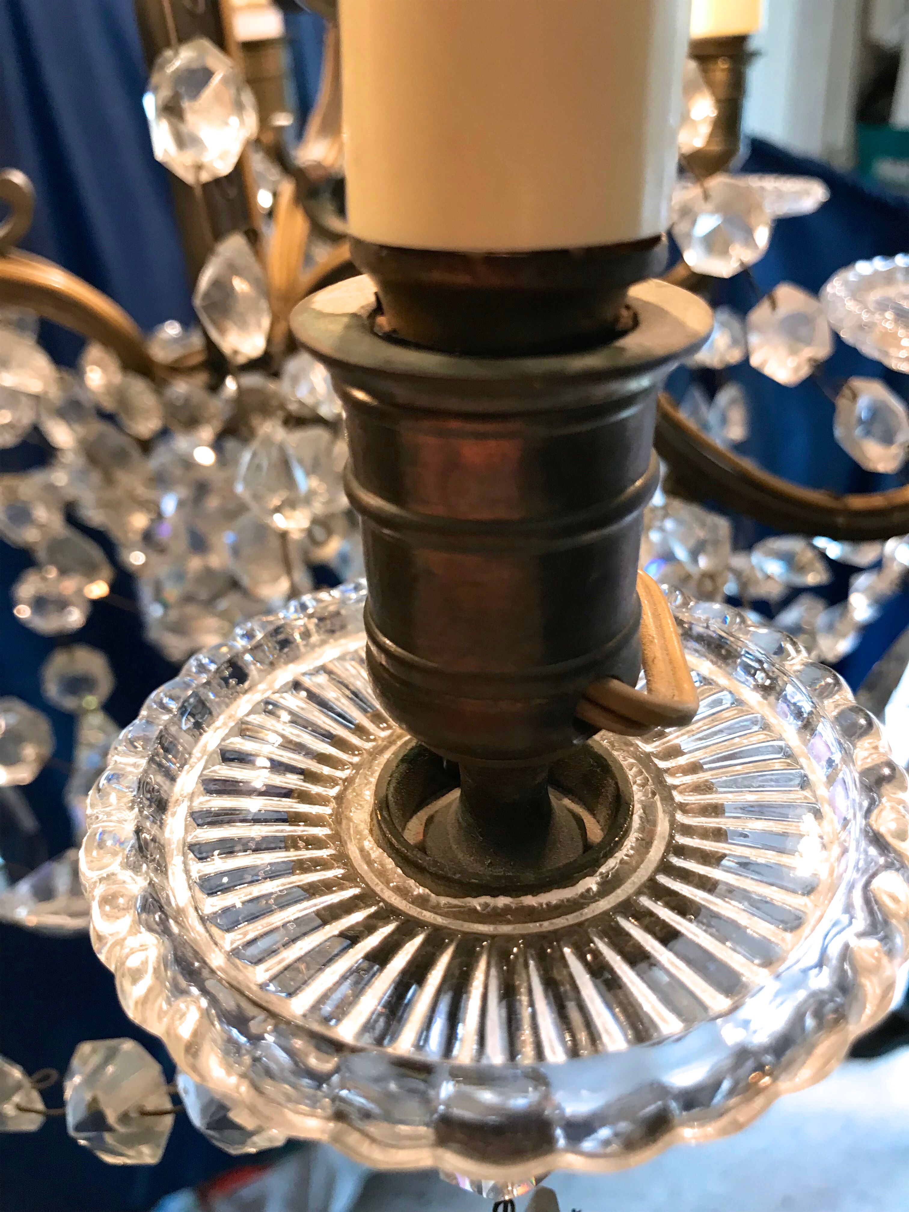 Crystal chandelier diamond cut 9 fires 1880