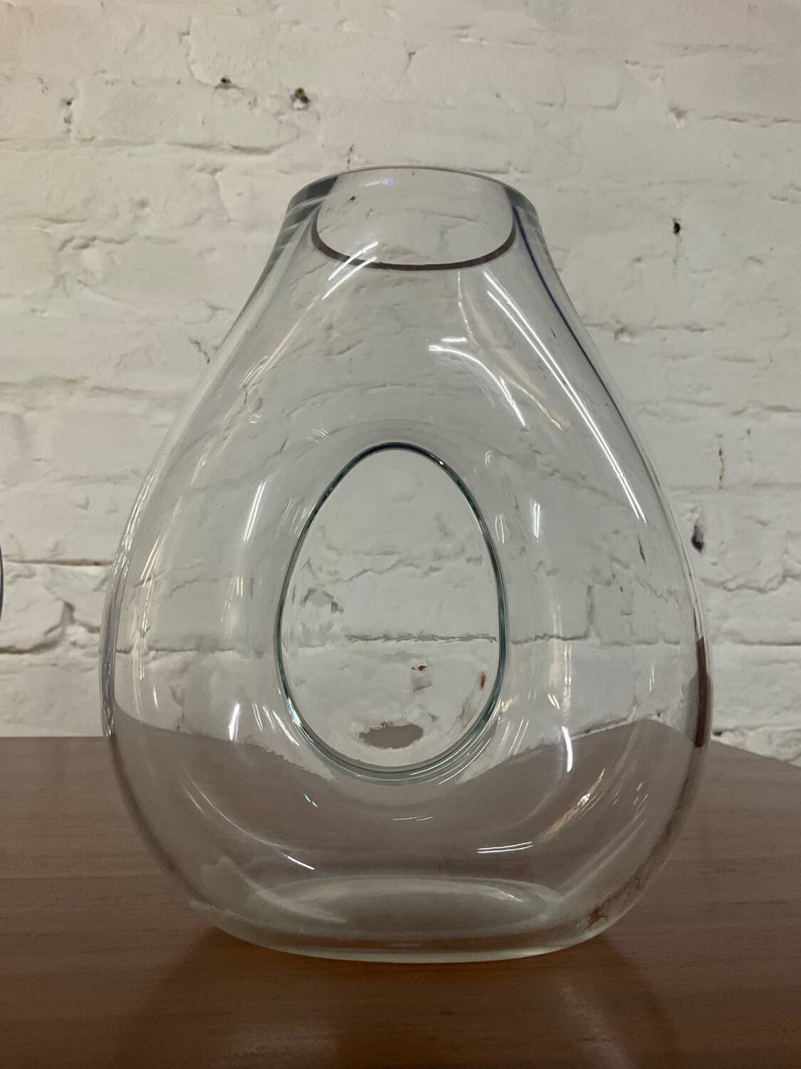 Trio of vintage molded glass vases from the 70s