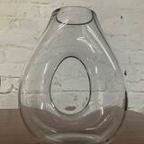 Trio of vintage molded glass vases from the 70s