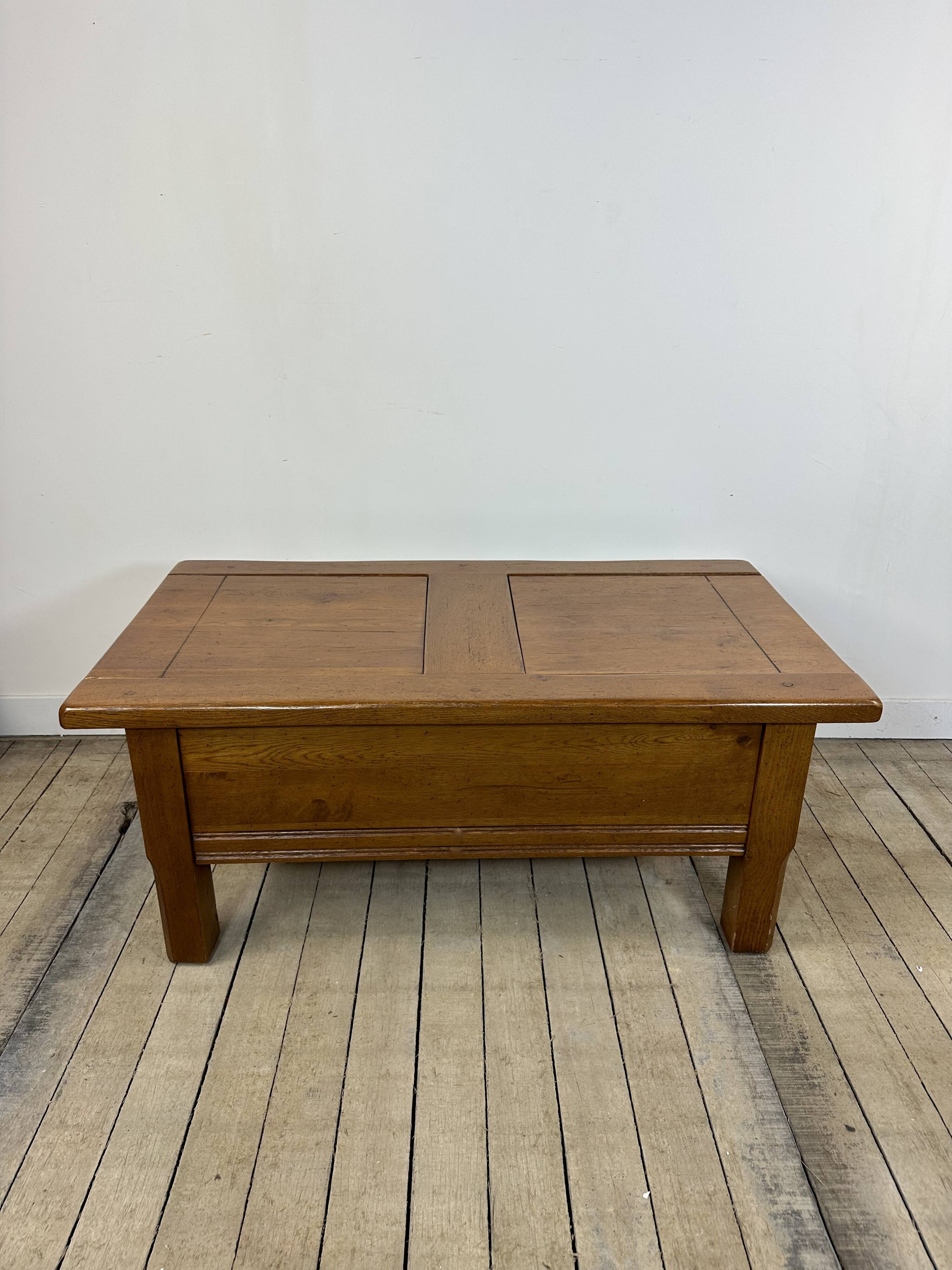 Solid oak coffee table 1980