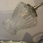 Metal and wood gooseneck table lamp