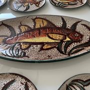 Service à poisson Vallauris plat + 12 assiettes
