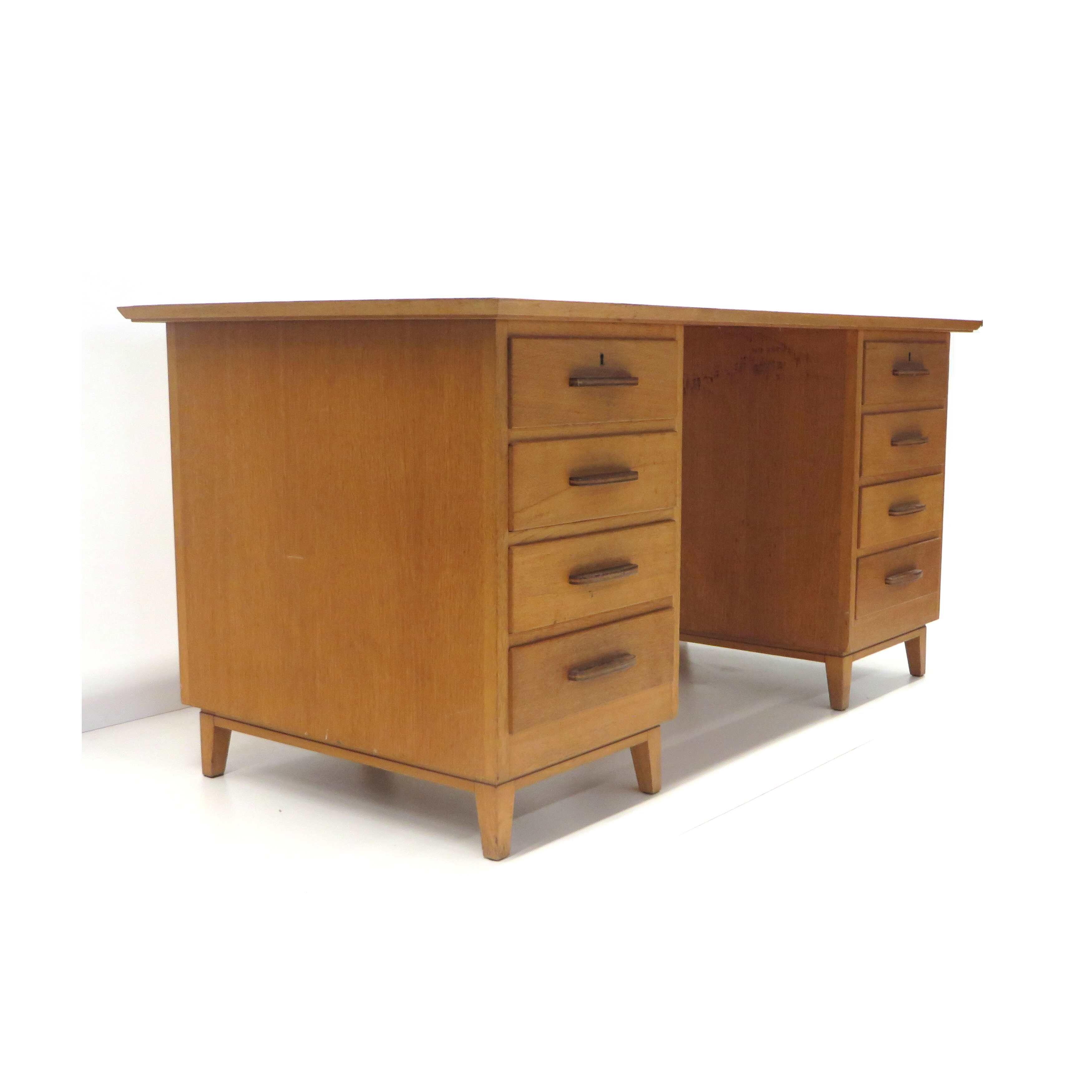 Vintage desk with light green