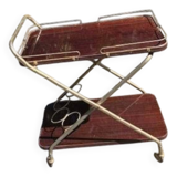 old serving trolley / cart / table on wheels / vintage