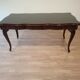 Table Chippendale en acajou XXème avec piano en noyer en verre trempé fumé