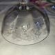 Beautiful set of seven crystal champagne glasses engraved with vine branches