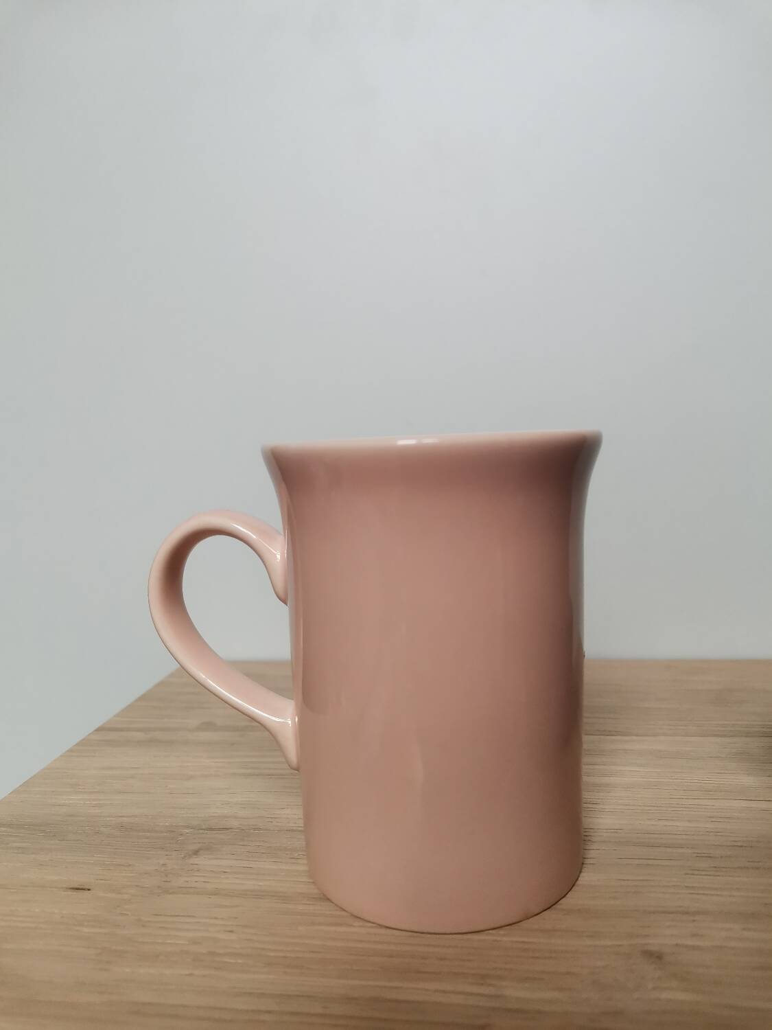 Vintage pastel salmon pink mug kilncraft stl england
